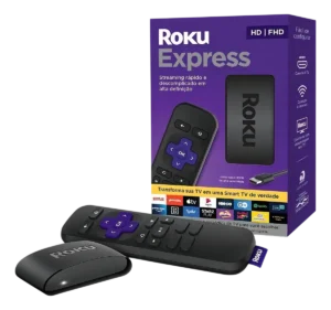 Smart TV Box Roku Express Player Full HD Streaming 1080p com Controle Remoto 3930BR