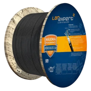 Lan Expert Cabo de Rede LAN Cat5e U/UTP Turbo Link 4 Pares 100% Cobre Preto Caixa 100 Metros