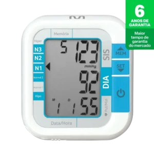 Multilaser HC204 Monitor de Pressão Arterial de Pulso Digital Automático com Detector de Arritmia e Memória