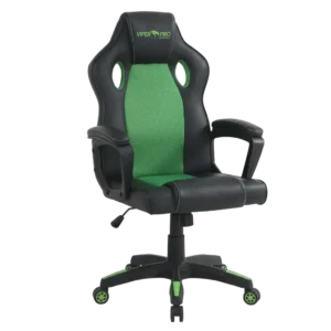 Cadeira Gamer Viper Pro Python Reclinável Pistão Classe 4 com Almofadas Cervical e Lombar Preta e Verde - Python