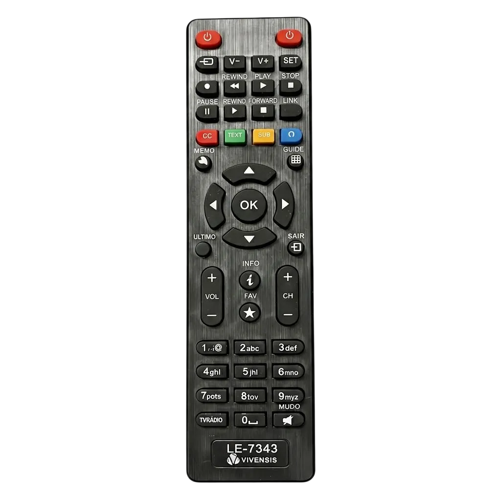 Vivensis Senior Controle Remoto Infravermelho de Alta Performance para Receptor de TV via Satélite