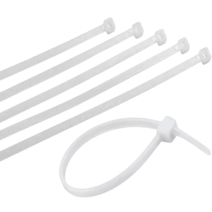 Abraçadeira de Nylon 2,5mm x 100mm Branca - Pacote com 100 Unidades