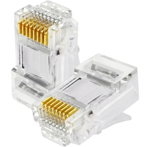 Conector RJ45 Cat5e 8x8 Vazado (Pass-Through) - Unidade
