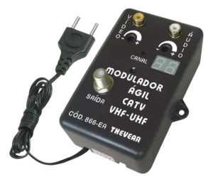 Vipcolor Modulador de Áudio e Vídeo Versátil Ágil Frequência Reversível VHF UHF CATV 75 Ohms