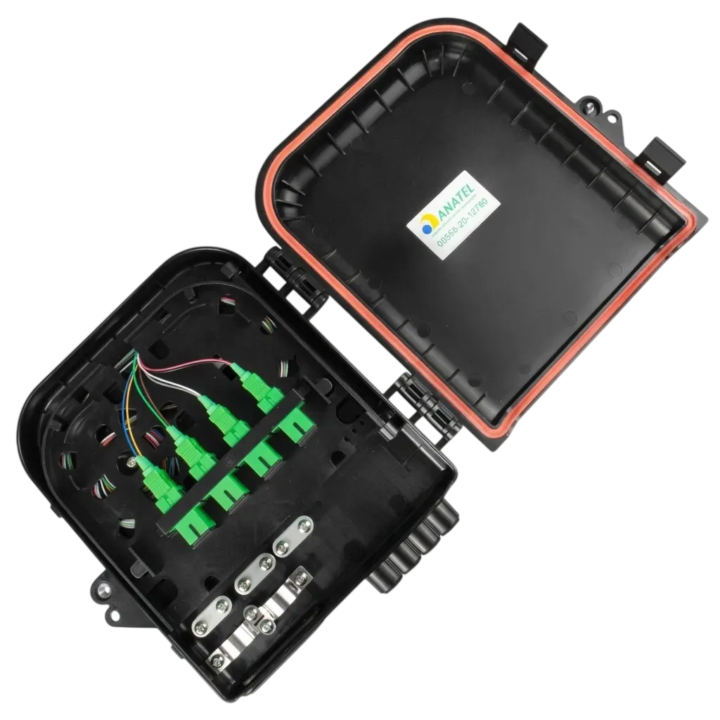 Caixa de Terminação Óptica (CTO) Advantage Montada - 1x8 SC/APC