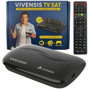 Receptor de TV Digital via Satélite Vivensis VX10+ Plus Full HD SAT HD Regional Banda Ku e C