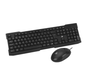 Kit Teclado e Mouse com Fio 5+ Combo Office USB Layout ABNT2 Mouse Óptico 1200 DPI Plug and Play - 015-0069