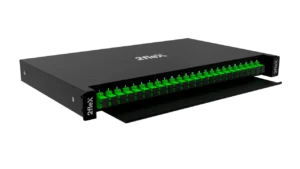 Distribuidor Interno Óptico DIO 2Flex 24 FO Completo SC/APC 1U 19 Polegadas - FDIO-24-APC