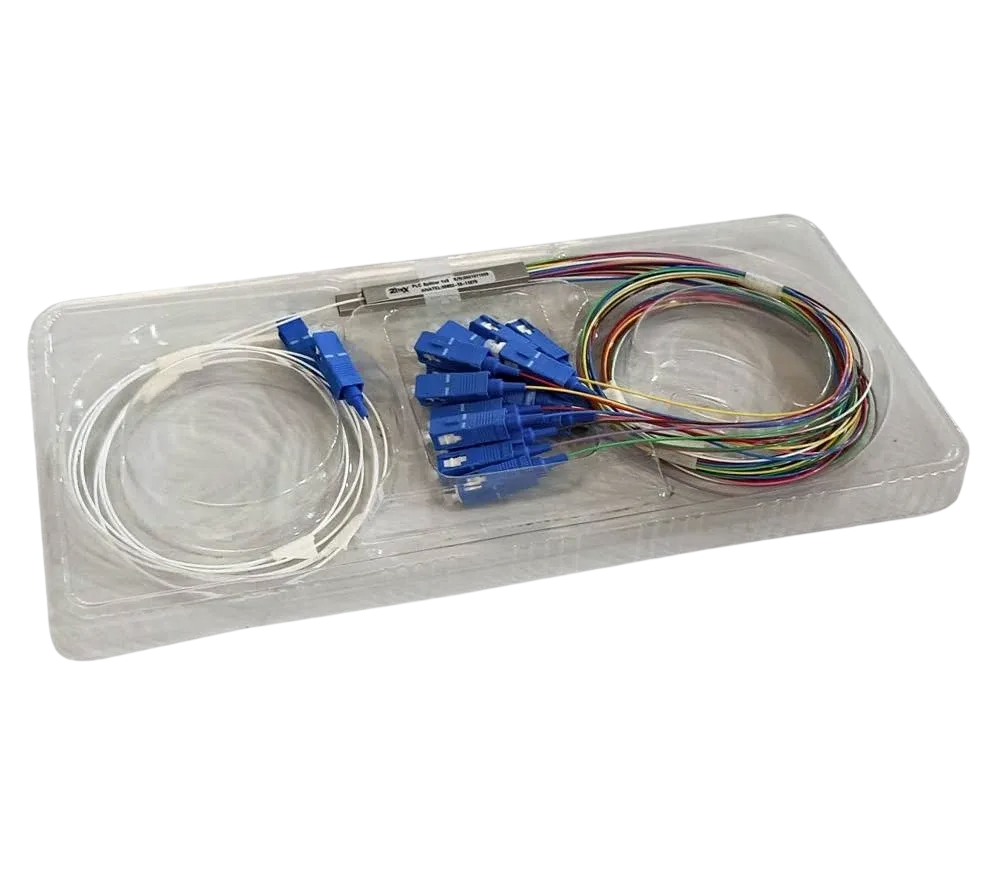 Splitter Óptico PLC Balanceado 1x8 Conectorizado SC/UPC 2Flex 2F-FSPLIT-X8 - UND