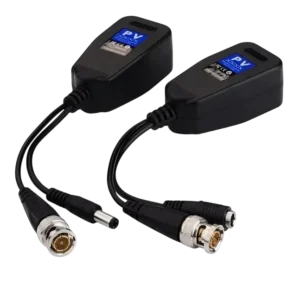 Par de Power Vídeo Balun 4K 8MP RJ45 com Transmissão de Alimentação P4