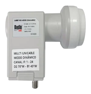 LNBF Multi Unicable Banda Ku BedinSat Modo Dinâmico dCSS SCR para Múltiplos Receptores