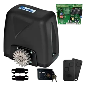 Kit Automatizador de Portão Deslizante Rossi DZ Atto Turbo V2 127V 350kg com Central NKXHB30 e Controles NTX