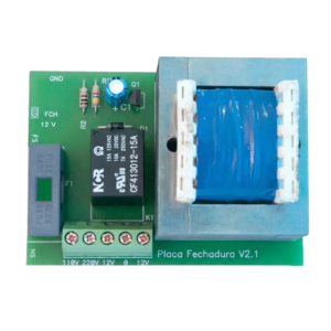 Placa Módulo de Fechadura e Trava Eletromecânica para Automatizadores Código 8327 Saída Relé Sincronizada Rossi