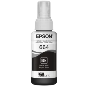 Garrafa de Tinta Epson T664 Preto 70ml Original para Impressoras EcoTank - T664120AL