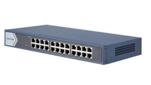 Switch Gigabit Ethernet 24 Portas 10/100/1000 Mbps Hikvision Chassi Metálico Rackmount 1U - DS-3E0524-E(B)