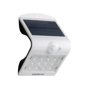 Arandela Solar Integrada Intelbras ASI 220 Luz Branca IP65 220 Lumens com Sensor de Presenca