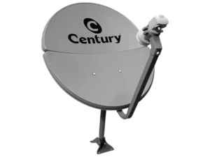 Century Antena Parabólica Offset Banda Ku 60cm Bi-Partida com Suporte de Fixação Azimute/Elevação Cinza - Satron