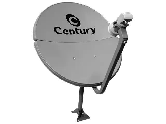 Century Antena Parabólica Offset Banda Ku 60cm Bi-Partida com Suporte de Fixação Azimute/Elevação Cinza - Satron