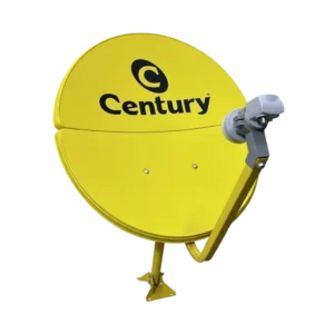 Antena Parabólica Banda Ku 60cm Century Bi-Partida com Logo Amarela