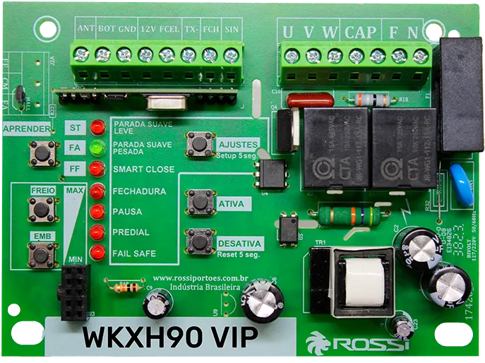 Central de Comando para Portão Eletrônico Rossi WKXH90 VIP 433MHz Rolling Code - 17519