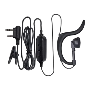 Fone de Ouvido Acústico com Microfone e PTT de Lapela para Rádio HT-50U