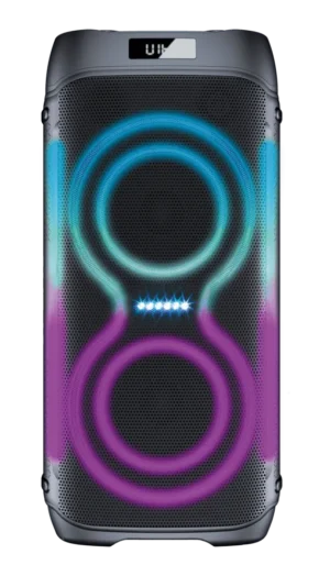 Caixa de Som Amplificada Vibe Sound V6 Party Speaker VS003 Bluetooth TWS 2 Woofers 6.5" 1000W RMS