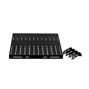 Bandeja Fixa Ventilada para Rack 19 Pol Expertise Metal 1U x 700mm 4 Pontos de Fixacao Preta