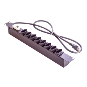 Calha de Tomadas para Rack 19" Expertise Metal 1U 8 Posições 20A Cabo 2 metros Preto Microtexturizado