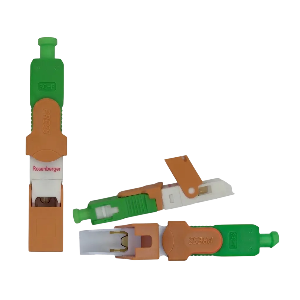 Conector Óptico Rápido Rosenberger SC/APC Fast Click - Kit 100 Unidades