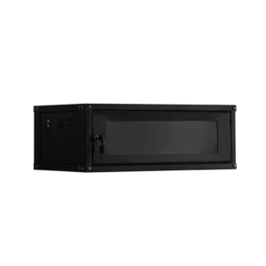 Mini Rack de Parede 19 Polegadas Expertise Metal 5U x 370mm Preto para CFTV e Redes