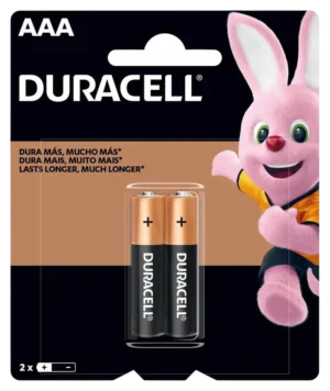 Pilha Alcalina AAA Duracell MN2400 Palito 1.5V Blister com 2 Unidades