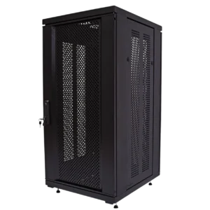 Rack de Piso Soldado 19 Polegadas Expertise Metal 24U x 600mm x 570mm Preto Monobloco