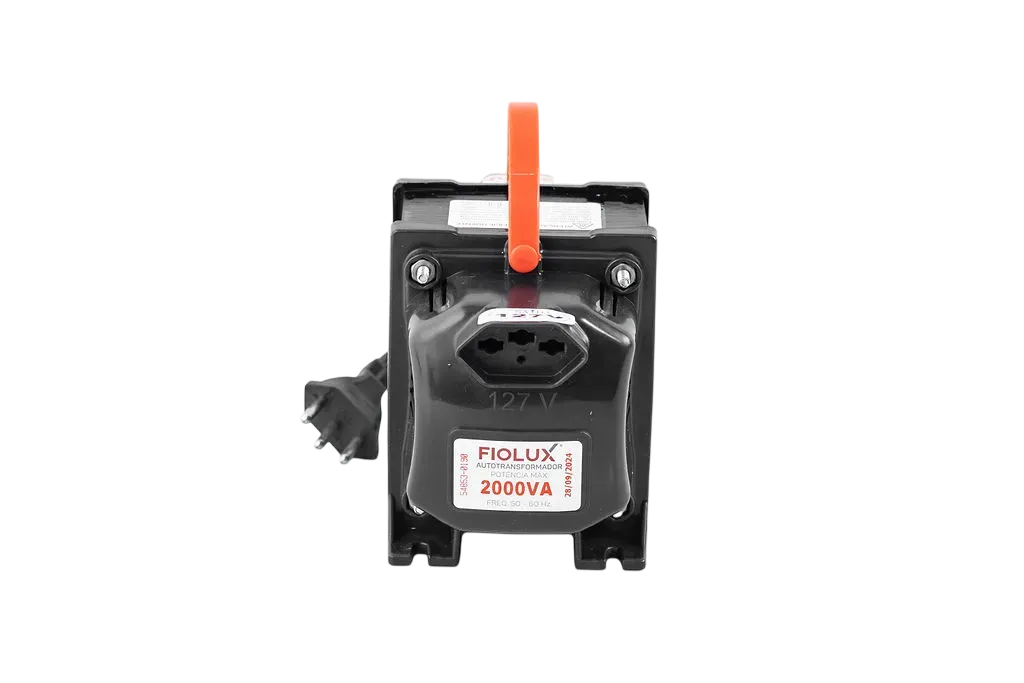 Auto Transformador Fiolux Tecno Bivolt 2P 2000VA Conversor de Tensão Transmissão 127V para 220V e 220V para 127V