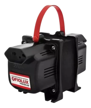 Auto Transformador Bivolt Fiolux Premium 4000VA 127V/220V Reversível com Plugue e Tomada 2P
