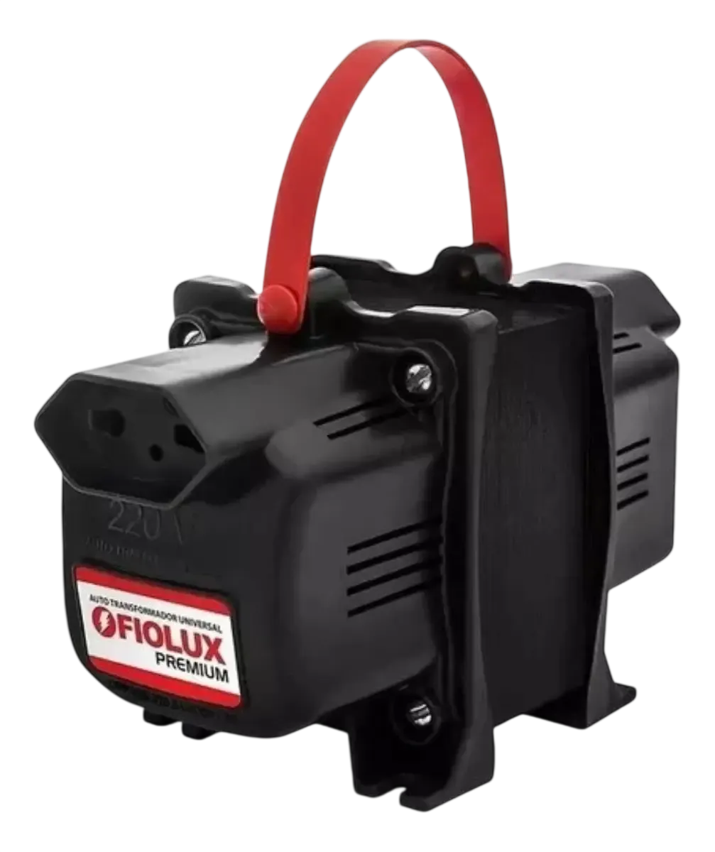 Auto Transformador Bivolt Fiolux Premium 4000VA 127V/220V Reversível com Plugue e Tomada 2P