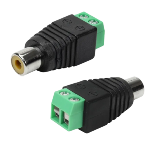 Plug RCA Macho com Borne Parafuso Connect Pro 062-9962 Engate Rápido Sem Solda para CFTV e Áudio