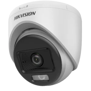 Câmera de Segurança Dome Analógica Hikvision DS-2CE70DF0T-LPFS Multi-HD 2MP ColorVu Smart Hybrid Light com Microfone Integrado Lente 2.8mm IR 20m Plástico