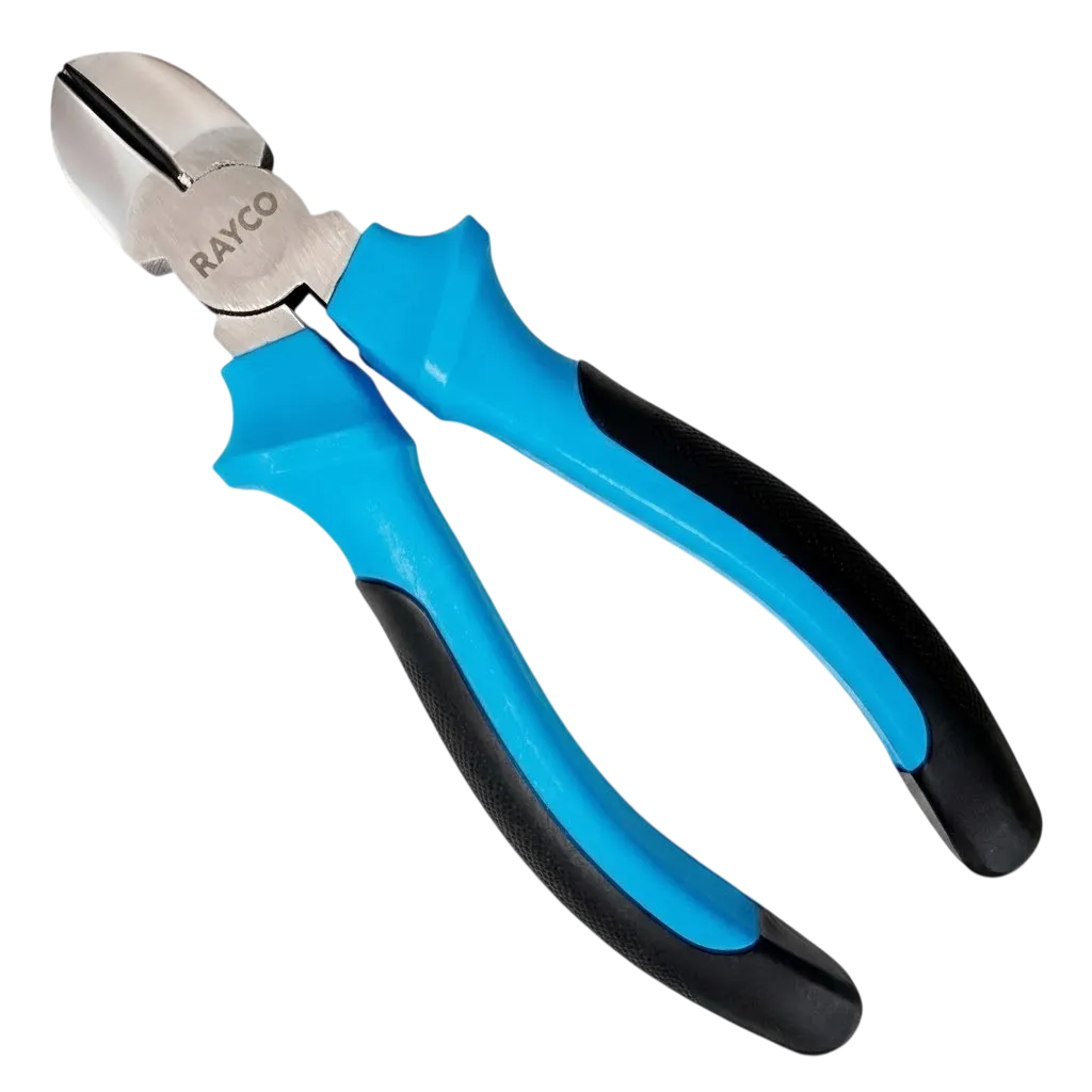 Alicate de Corte Diagonal 6 Polegadas 152mm Rayco Aço Forjado com Cabo Anatômico Azul