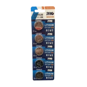 Proeletronic PQBA-CR2025/05 Bateria de Lítio Tipo Botão Moeda 3V Blister Cartela com 5 Unidades