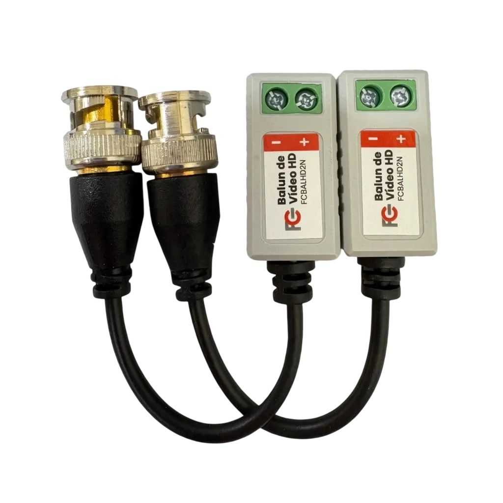 Video Balun Passivo FC Fontes FCBALHD3N 4K 8MP Ultra HD AHD CVI TVI CVBS Par