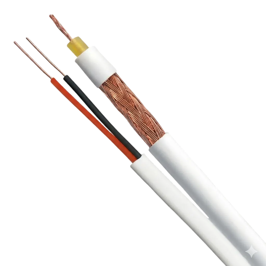 Cabo Coaxial RF 4mm + Bipolar Rígido 95% de Malha Multitoc - Rolo 100m