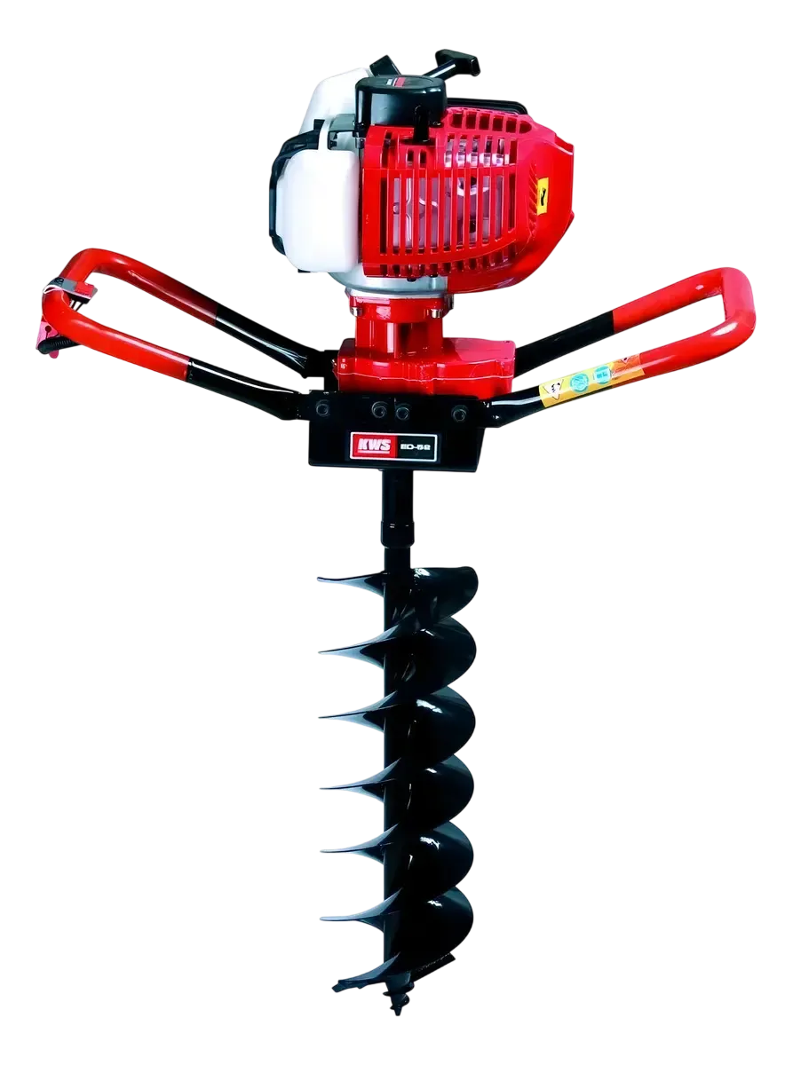 Perfurador de Solo a Gasolina Kawashima ED52BD com Broca de 200 mm 51,7cc 2 Tempos