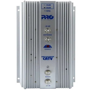 Amplificador de Potência Coletiva Proeletronic PQAP-7500G4 50dB 1GHz VHF UHF CATV Bivolt