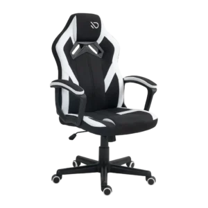 Cadeira Gamer Duex DX9025BKW Estrutura em Aço Pistão a Gás Classe 4 Reclinável Mecanismo Butterfly Suporta até 120kg Preto/Branco - Unidade