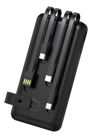 Carregador Portátil Power Bank Kapbom KA-966 10000mAh Dual USB Saída Tipo-C/Micro-USB Indicador LED Preto - Unidade