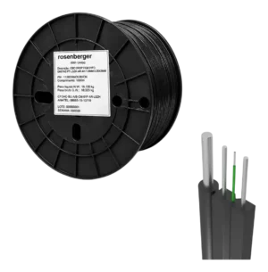 Cabo de Fibra Óptica Drop Compacto FIG-8 Rosenberger Monomodo 1FO G.657.A2 LSZH Low Friction por Metro