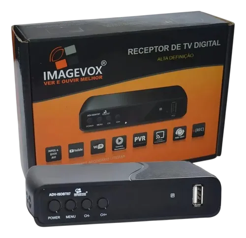 Conversor e Receptor de TV Digital Imagevox ADV-ISDBT07 Full HD HDMI RCA Bivolt