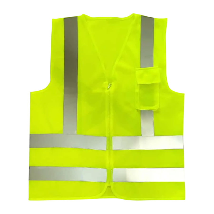 Colete Refletivo de Alta Visibilidade 1 Bolso Amarelo Fluorescente Tamanho G 191517101 Steelflex