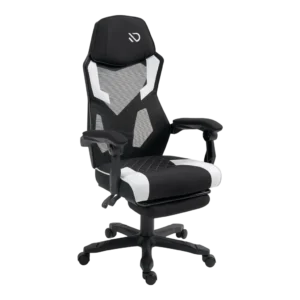 Cadeira Gamer Duex DX9960BKW Reclinável Pistão Classe 4 com Almofadas Cervical e Lombar Preto e Branco - DX9960BKW