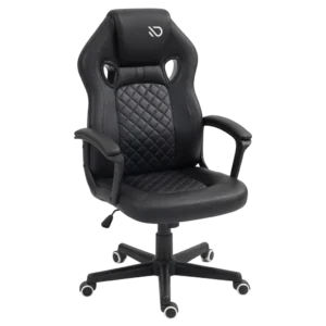 Cadeira Gamer Duex DX9026BK Reclinável Pistão Classe 4 com Almofadas Cervical e Lombar Preto - DX9026BK